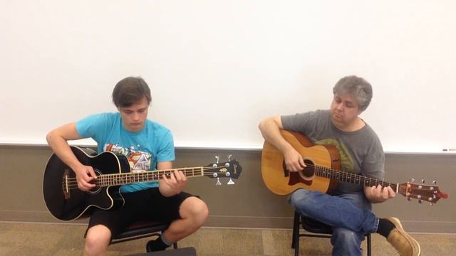 Bach B-flat Major Invention, BWV 785. Bass/Guitar Duo смотреть онлайн