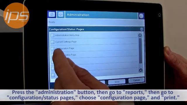 HP M575 - Print the Configuration & Print Quality Pages смотреть онлайн