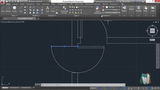 AutoCAD 2016, Dibujar puerta de vaivén y tipos de linea, curso completo en español, cap 4.2.j смотреть онлайн