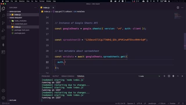 Control Google Sheets with Node.js / JavaScript (2021) смотреть онлайн