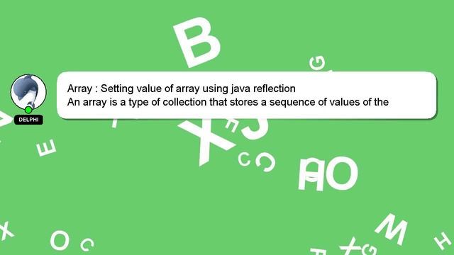 Array : Setting value of array using java reflection смотреть онлайн