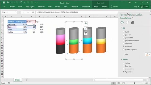 Tutorial Membuat Grafik 3D Keren di Excel смотреть онлайн