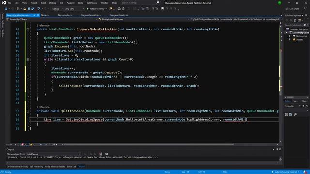 Procedural dungeon in Unity 3D Tutorial P3 - Binary space partitioning смотреть онлайн