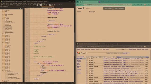 Dev Practice ASMR: Gmail UI in Bootstrap Pt. 1/ смотреть онлайн