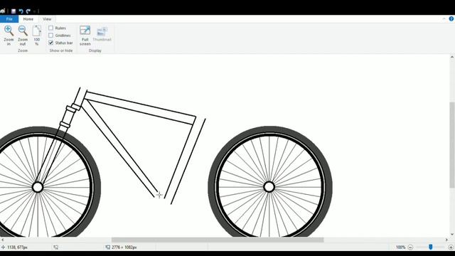 How to draw Cycle on computer using Ms Paint | Bicycle Drawing on Computer | Cycle Drawing Tutorial смотреть онлайн