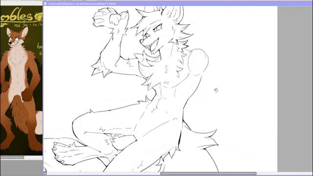 Red Fox Furry Sketch Process Video смотреть онлайн