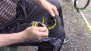 как поставить леску в косилку штиль.FS-38