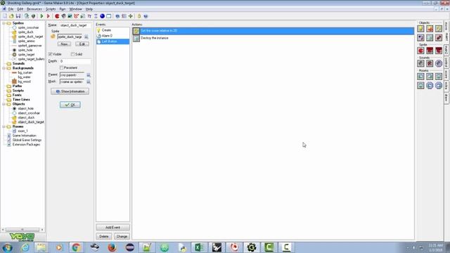 Make a Shooting Gallery Game in Game Maker Part 3 Timelines and Controllers смотреть онлайн