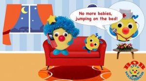 Пять детей прыгали в кровати. Five little babies jumping on the bed. Nursery Rhymes for kids.