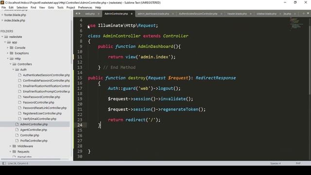Laravel 10 Full Course | #13 Admin Logout Option смотреть онлайн