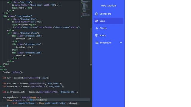 Design #1. Responsive Dropdown Sidebar (HTML, CSS and JavaScript) смотреть онлайн