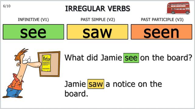 Irregular verbs | Practice Past Simple with 10 common irregular verbs | PART 1 смотреть онлайн
