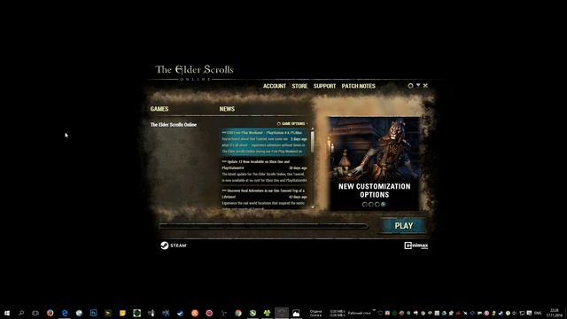 The Elder Scrolls Online - запуск Steam версии смотреть онлайн