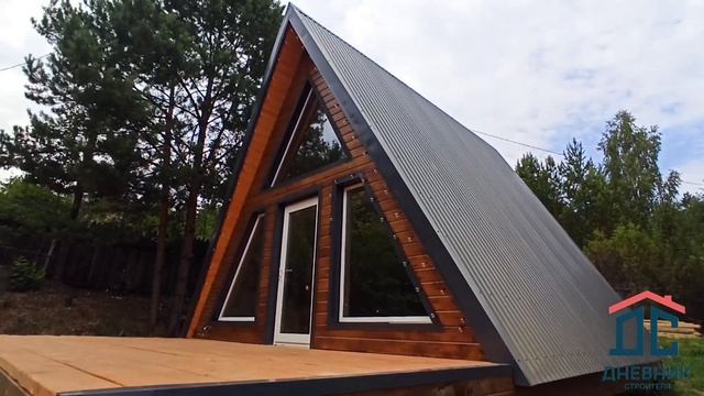 А фрейм 6х6 + 3 метра террасы за 1 месяц смотреть онлайн