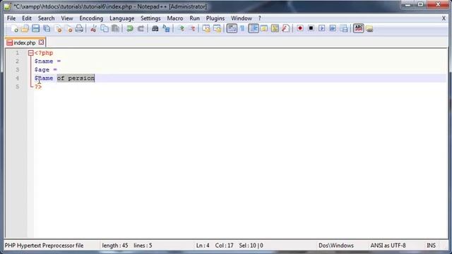 PHP beginners tutorial 6 - Variables смотреть онлайн