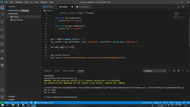 How to make a Discord bot dashboard using Python смотреть онлайн