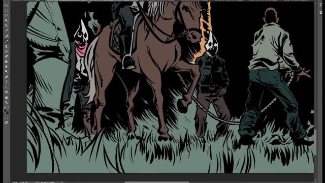 The Black Death issue #1 coloring comics with Photoshop смотреть онлайн