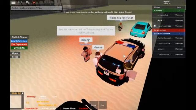 Traffic Stop Arrest | Sandy Shores DOJRP Roblox смотреть онлайн