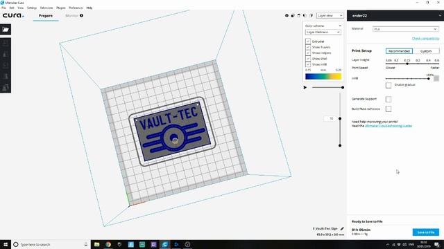 Ender 2 3D Printer : CURA SETTINGS AND PRINT смотреть онлайн