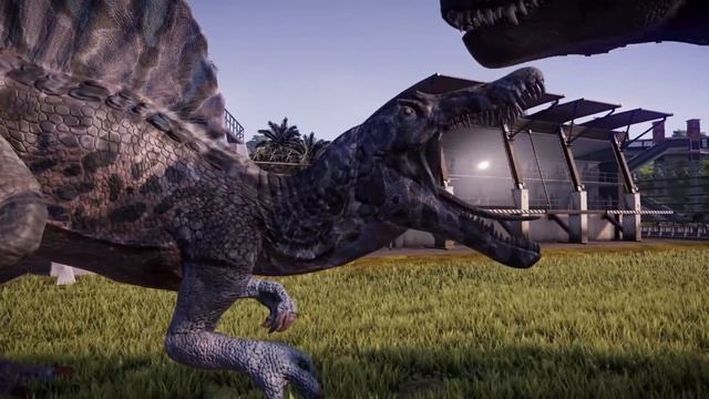 Return To Jurassic Park - Spinosaurus vs T Rex Breakout & Fight Dinosaurs Fighting смотреть онлайн