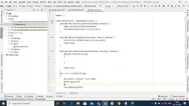 Dynamically Add Remove Views in Linear Layout with Animation in Android Kotlin смотреть онлайн
