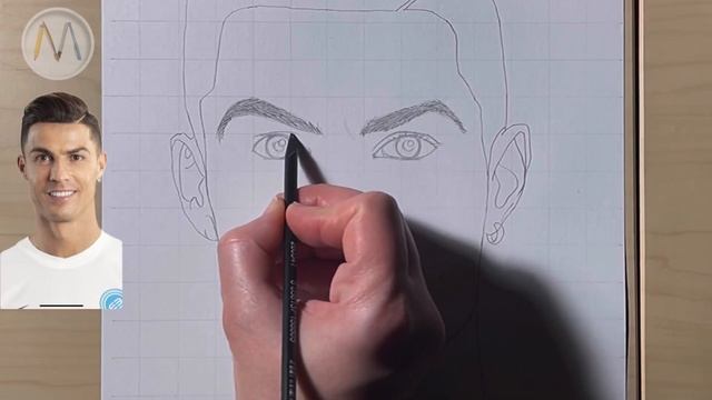 Криштиану Роналду как нарисовать / Ronaldo drawing смотреть онлайн