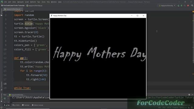 Happy Mothers Day Animation Using Python смотреть онлайн