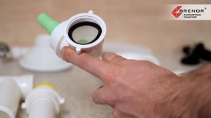 Установка сливной арматуры на мойке с двумя чашами Brenor