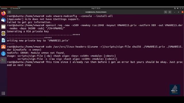 VMware Error Could not open dev/vmmon (Ubuntu) смотреть онлайн