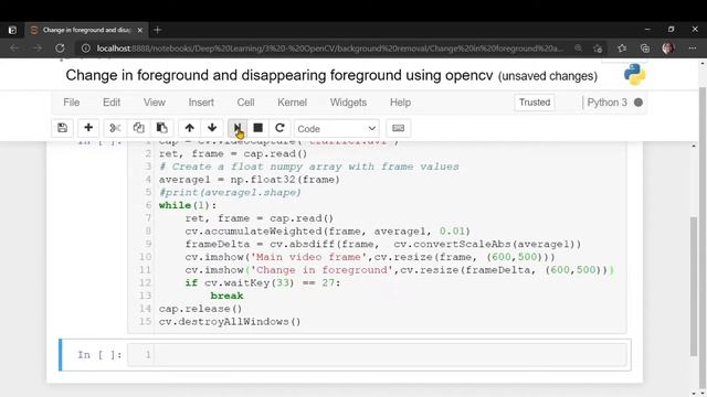 How to capture changes in video frame by frame using OpenCV смотреть онлайн