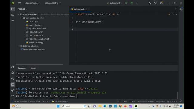 Audio to Text using Python Speech Recognition. смотреть онлайн