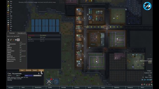RimWorld Alpha 12 - Part 18 - Medical Mishap MAyhem - Dead Colonist - Lets Play смотреть онлайн
