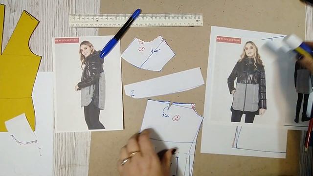 Мода 22 года.Стеганая куртка из кожи.Уроки Моделирования смотреть онлайн