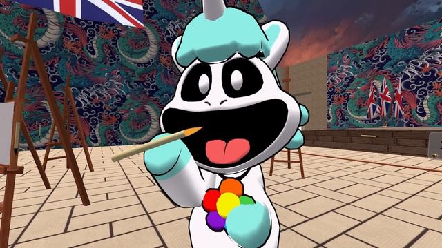 CraftyCorn DESAFIA Catnap, Dogday E Hoppy Na AULA DE ARTES No Smiling Critters VR
