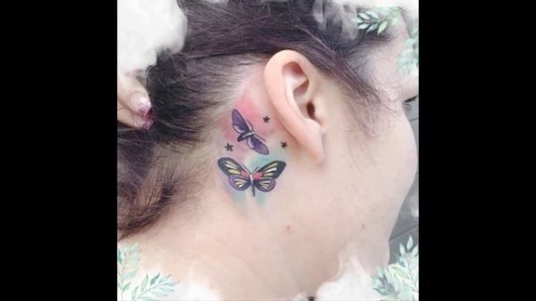 55 Cute Behind the Ear Tattoos for Girls | Ear tattoo Design Ideas | Small Tattoos for Women