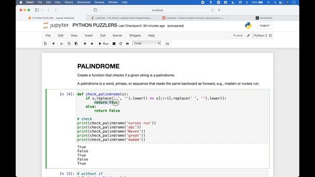 Python Puzzlers Series - Check if String is Palindrome смотреть онлайн