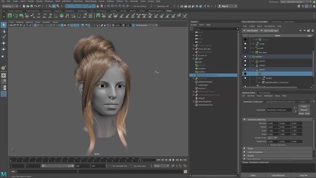 77 Hair Sim disable simulation for back hair and sim scale смотреть онлайн