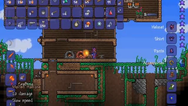 Terraria - All molten armor, weapons and tools! смотреть онлайн