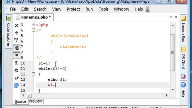 Php Tutorials-12-while loop statement in php - www.vdesignourweb.com смотреть онлайн