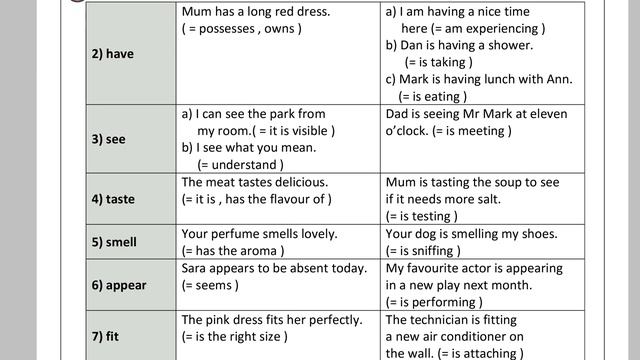 Stative Verbs and Present Continuous смотреть онлайн