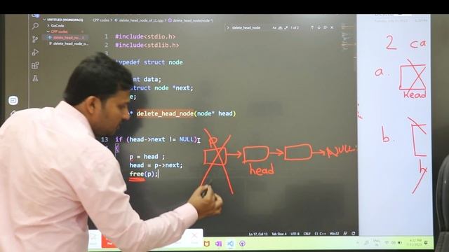 Delete head node in Linked List #CodeWithMe#5 смотреть онлайн