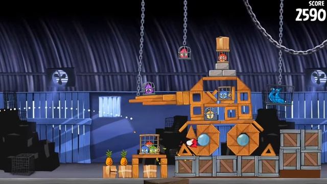 Angry Birds Rio Прохождение Smugglers` DEN. Уровень 2-15