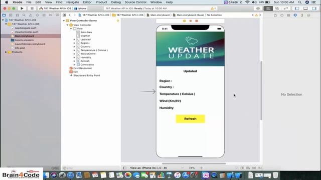 Create iOS Application to fetch Weather data from Weather API in Swift 5 XCode | Hindi | iOS App смотреть онлайн