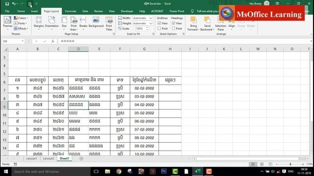 របៀបធ្វើឯកសារនៅក្នុង Excel | MsOffice Learning | Microsoft Excel 2019 смотреть онлайн