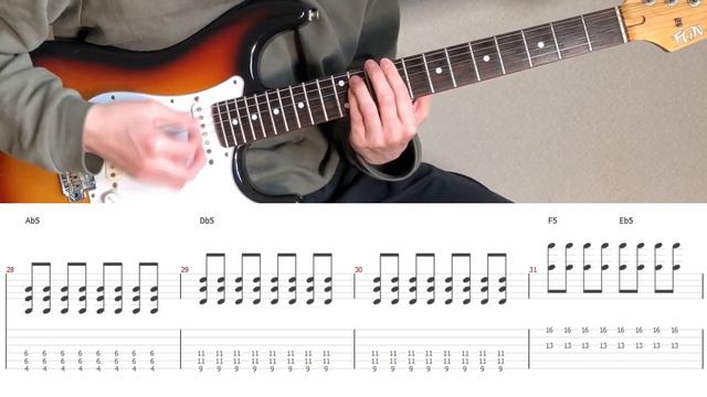 Blur - Song 2 (guitar cover with tabs & chords) смотреть онлайн