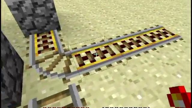 Minecraft Beta 1.6.6 Простой ускоритель вагонетки смотреть онлайн