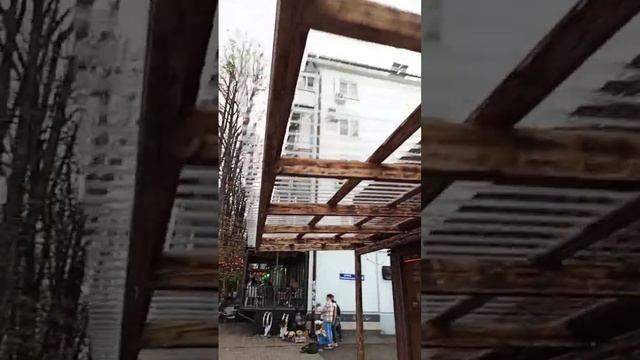 навес/козырек из дерева , обжиг после маслом #всесвоимируками #деревянный #навес смотреть онлайн