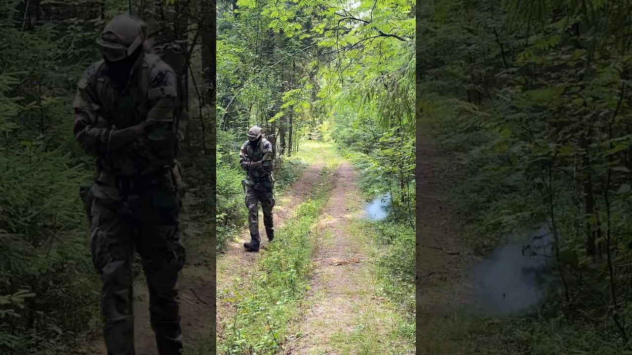 Растяжка в лесу #fake #replica #airsoft смотреть онлайн