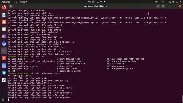 selinux configuration in Ubuntu смотреть онлайн