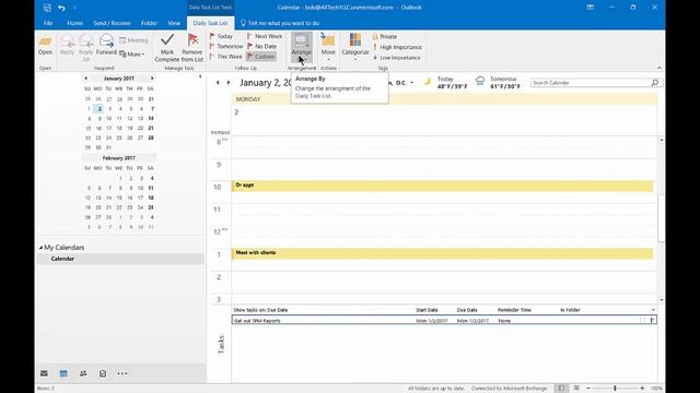 How to add a calendar daily task list in Outlook 2016 смотреть онлайн